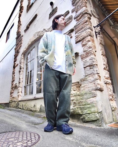 YOKE ヨーク 23AW LANDSCAPE MOHAIR JACQUARD CREWNECK CARDIGANスタイル