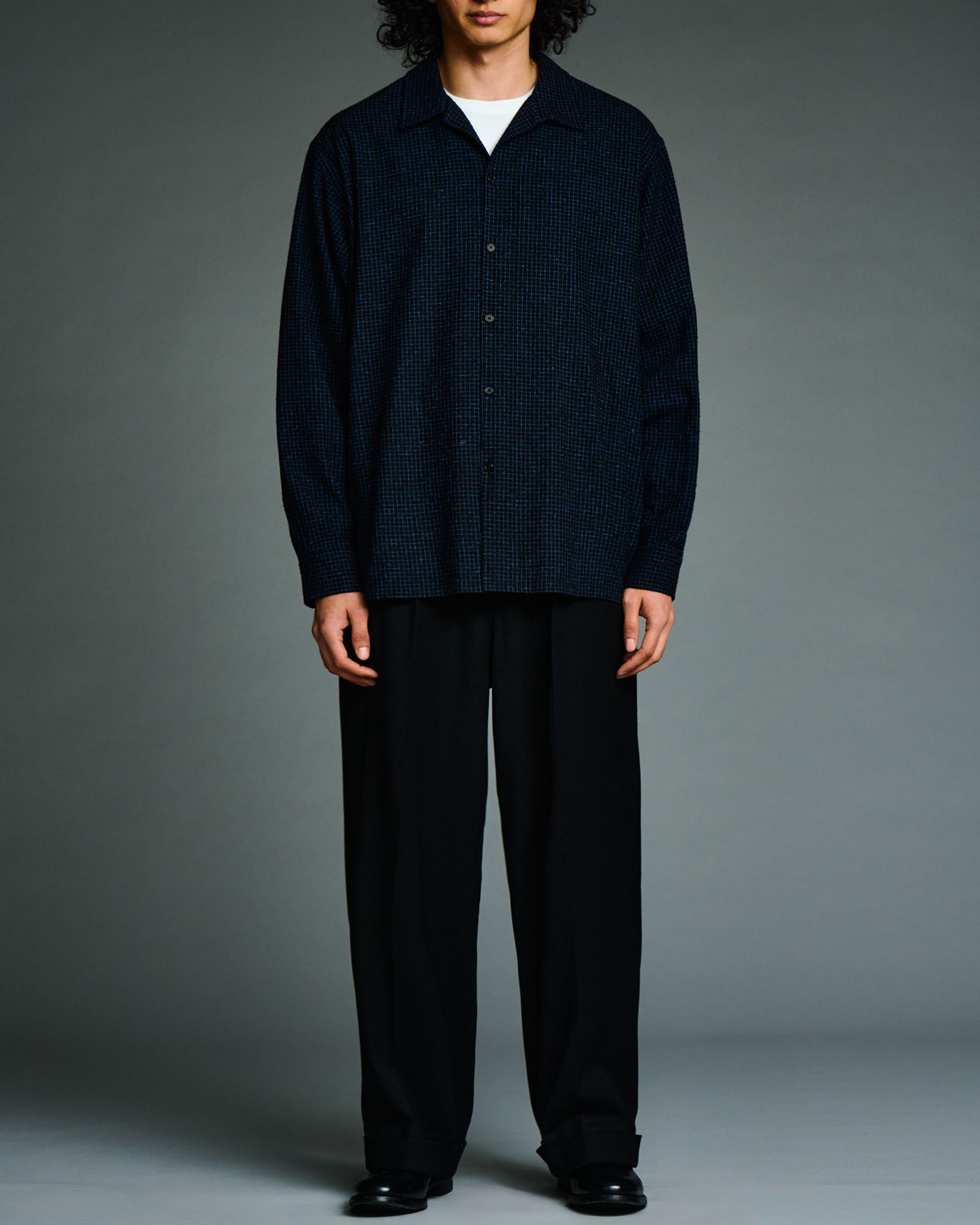 A.PRESSE - アプレッセ 2026 STYLE2 Silk Nep Loop Collar Shirts
