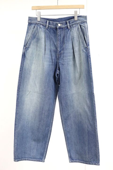 グラフペーパー Selvage Denim Two Tuck Pants(GU261-40061LB)INDIGO_LIGHT FADE★1月24日(土)発売！