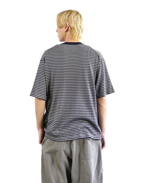 A.PRESSE 24SS High Gauge S/S Striped T-Shirt style 2024.4.13