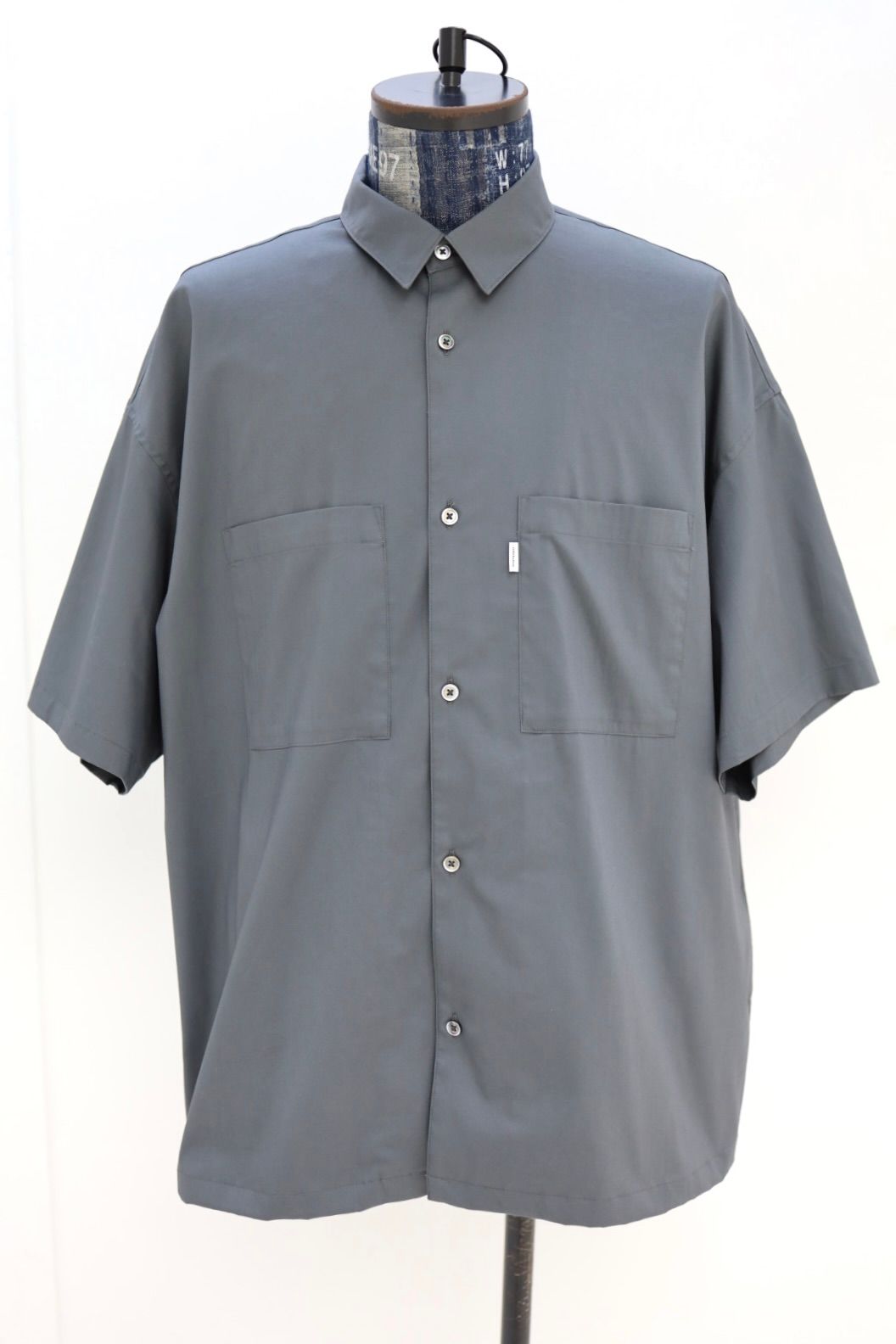 グラフペーパー 26SS Solotex Twill S/S Oversized Box Shirt(GM261-50159B)GRAY☆3月20日(金)発売！