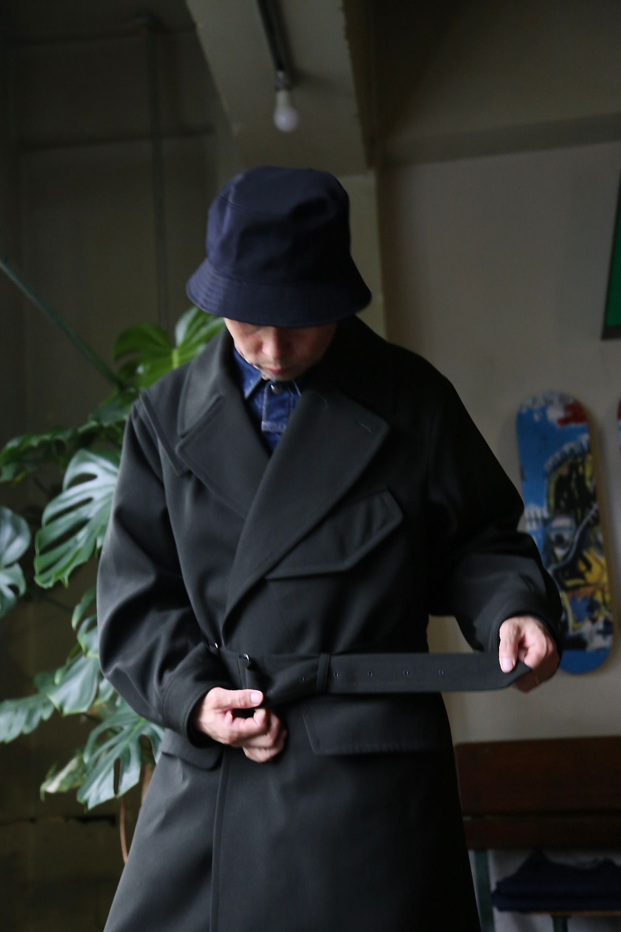 海外ブランド blurhms × L´ECHOPPE 別注 Motorcycle Coat メンズ