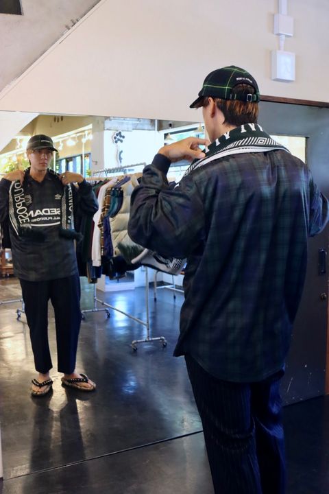 SEDAN ALL-PURPOSE 23FW UMBRO Game Shirt"Blackwatch"スタイル