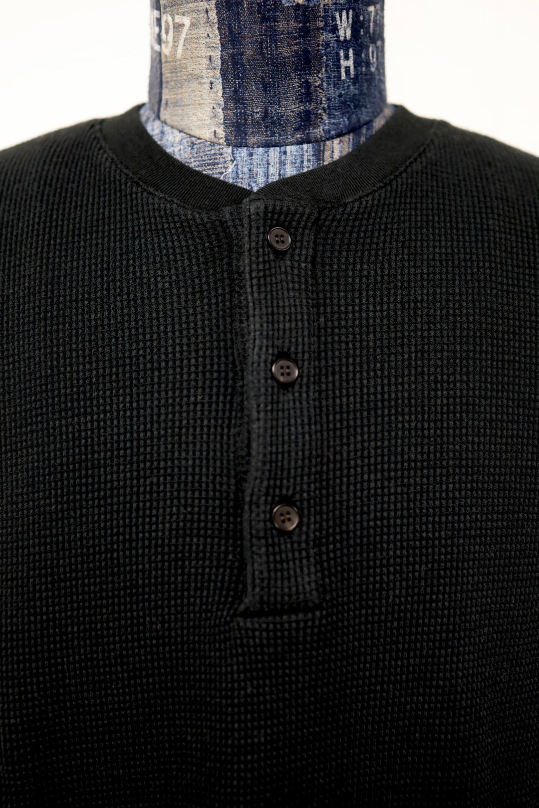 アプレッセ 2026 STYLE2 Cashmere Blend Wafflel L/S Henley Neck Shirts(26AAP-05-03) BLACK☆6月6日(土)発売！