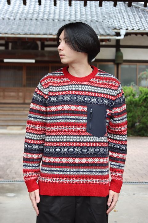 COMME des GARCONS HOMME ノルディックフェアアイル柄ニット(HH-N001) style.2021.11.6.