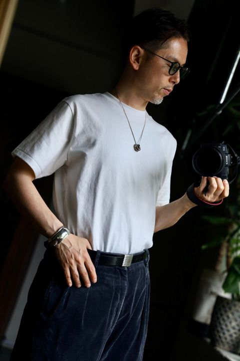 金子恵治×フルーツ オブ ザ ルーム 3P PACK Tee "TIGHT FIT"スタイル.2024.6.15.