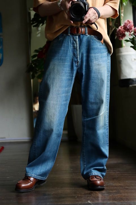 A.PRESSE No.2 Washed Denim Pantsスタイル34