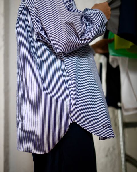 FreshService SPOT CORPORATE UNIFORM L/S SHIRT(BLUE STRIPE) style 2024.6.28