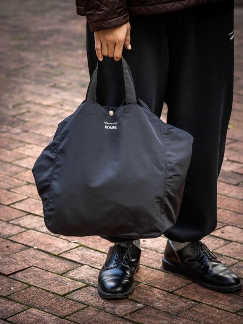 コムデギャルソンオム  綿ナイロングログランバッグ(HR-K292-051-1)BLACK☆10月2日(金)発売！