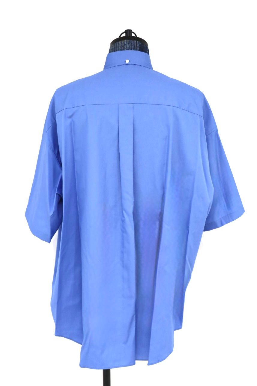 グラフペーパー Easy Care Poplin S/S Oversized B.D Shirt(GM263-50621)BLUE☆7月11日(土)発売！