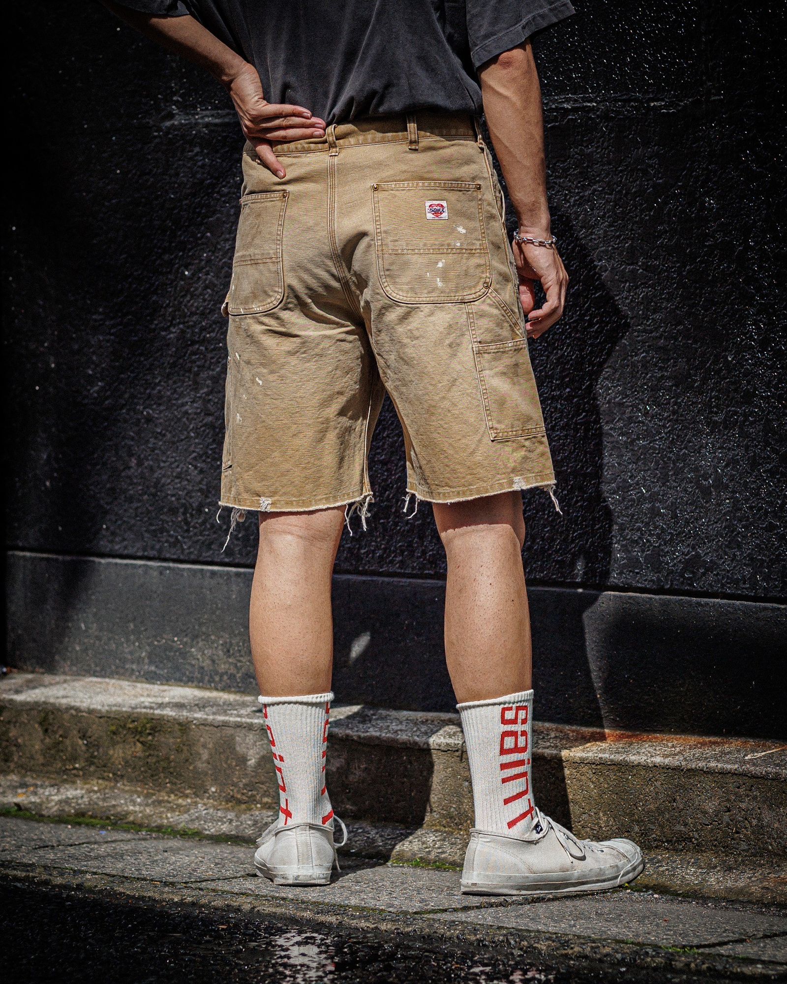 セントマイケル25SS DOUBLE KNEE SHORTS KNEE SHORTS(SM-HR8-0000-072)BEIGE