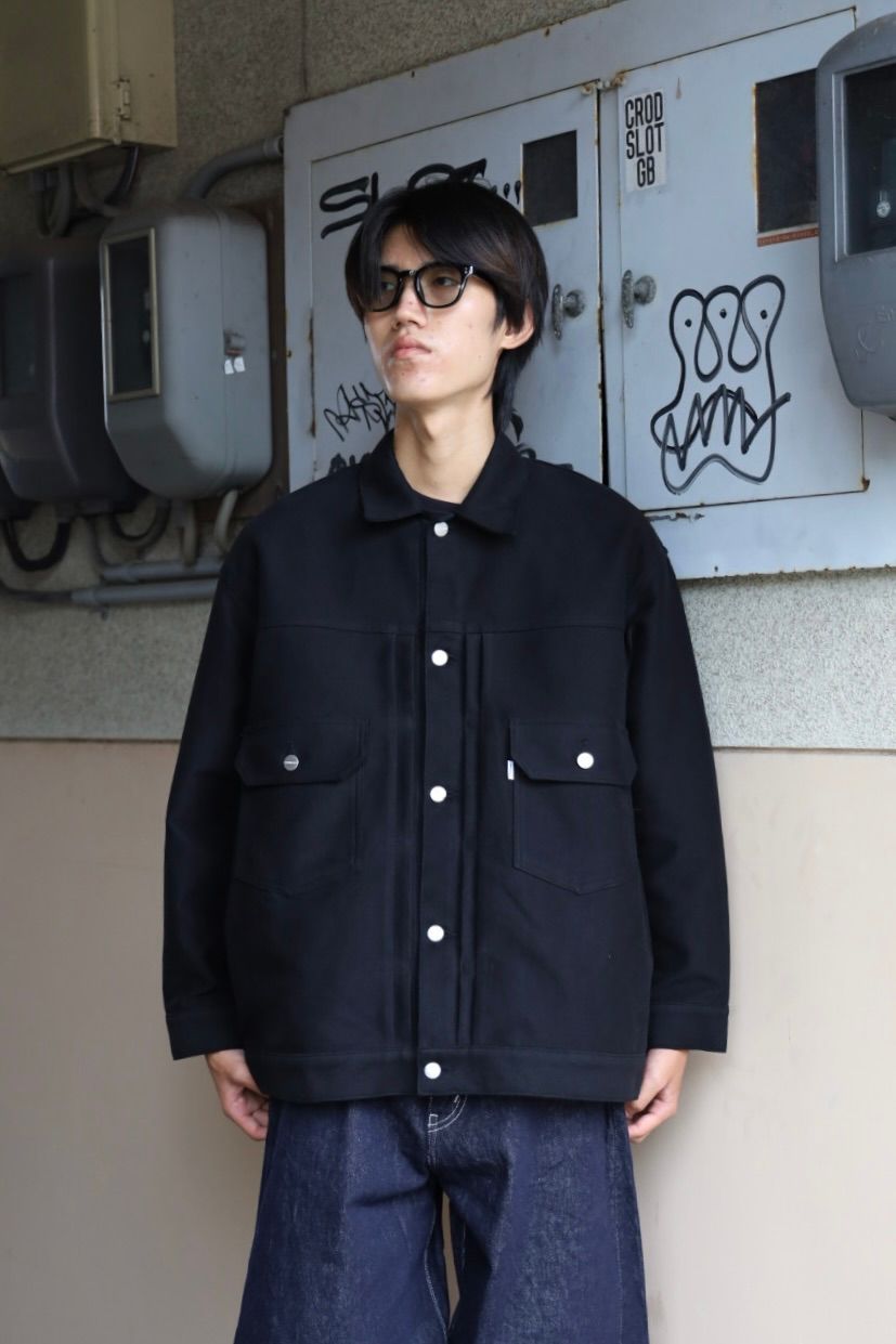 グラフペーパー Cotton Double Serge Jacket(GM263-20450)BLACK