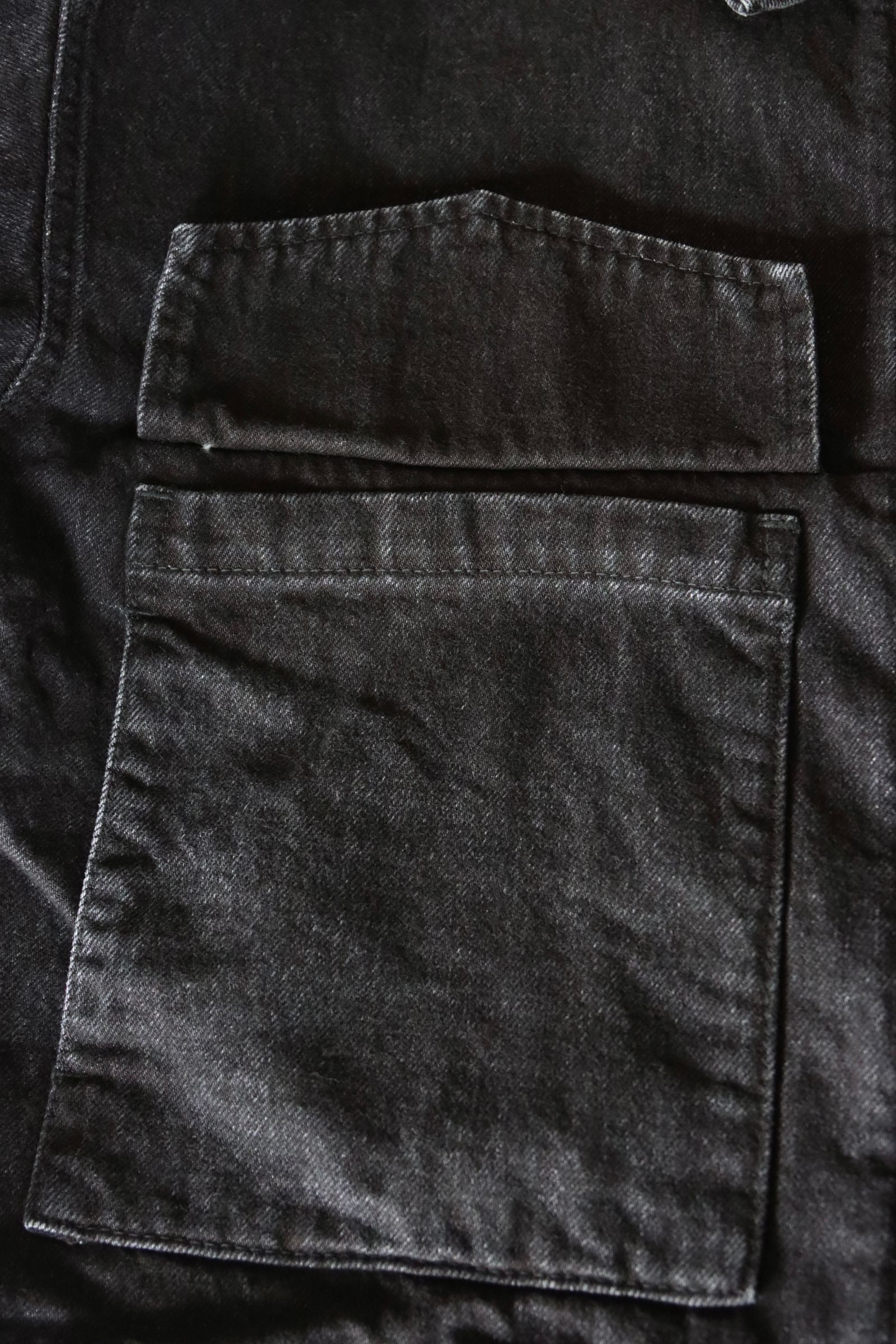 Graphpaper 25AW Women's Selvage Denim Zip Jacket(GL253-20057DB)BLACK_DARK FADE