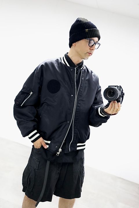 COMME des GARCONS HOMME 26FWリブライン入りナイロンツイルジャケット"BLACK"スタイル