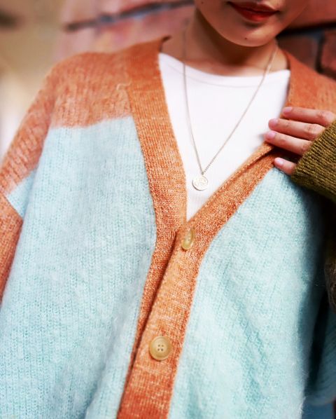 YOKE 新作MOHAIR BORDER CARDIGAN style.2023.9.1