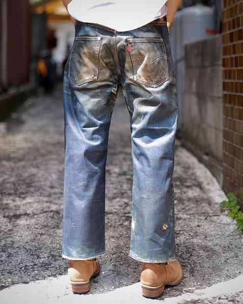 eYe JUNYA WATANABE MAN ジュンヤワタナベマン23SSLevi`sダブルネームTシャツ&ベルベルジン×Levi'sトリプルネームパンツスタイル