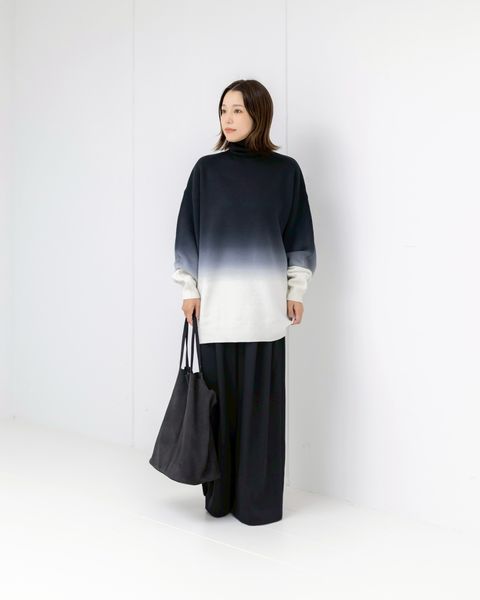 Graphpaper Gradient Dyed Wool Hight Neck Knit style.2025.09.27