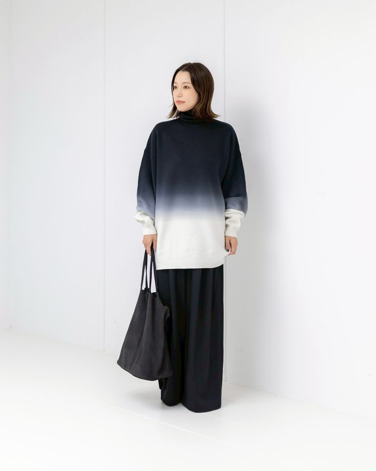 Graphpaper Gradient Dyed Wool Hight Neck Knit style.2025.09.27