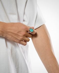 XOLO JEWELRY ショロジュエリー / Amulet Ring with turquoise (XOR075)SILVER925