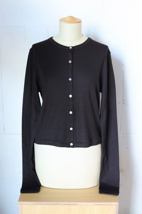 blurhms Womens 25FW Wool Rib Cardigan(BHSW24F13F25)DarkBrown