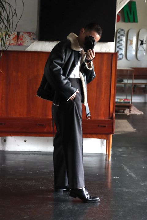 Ets.MATERIAUX マテリオ セレモニーパンツ"CHARCOAL"SIZE:1 style.