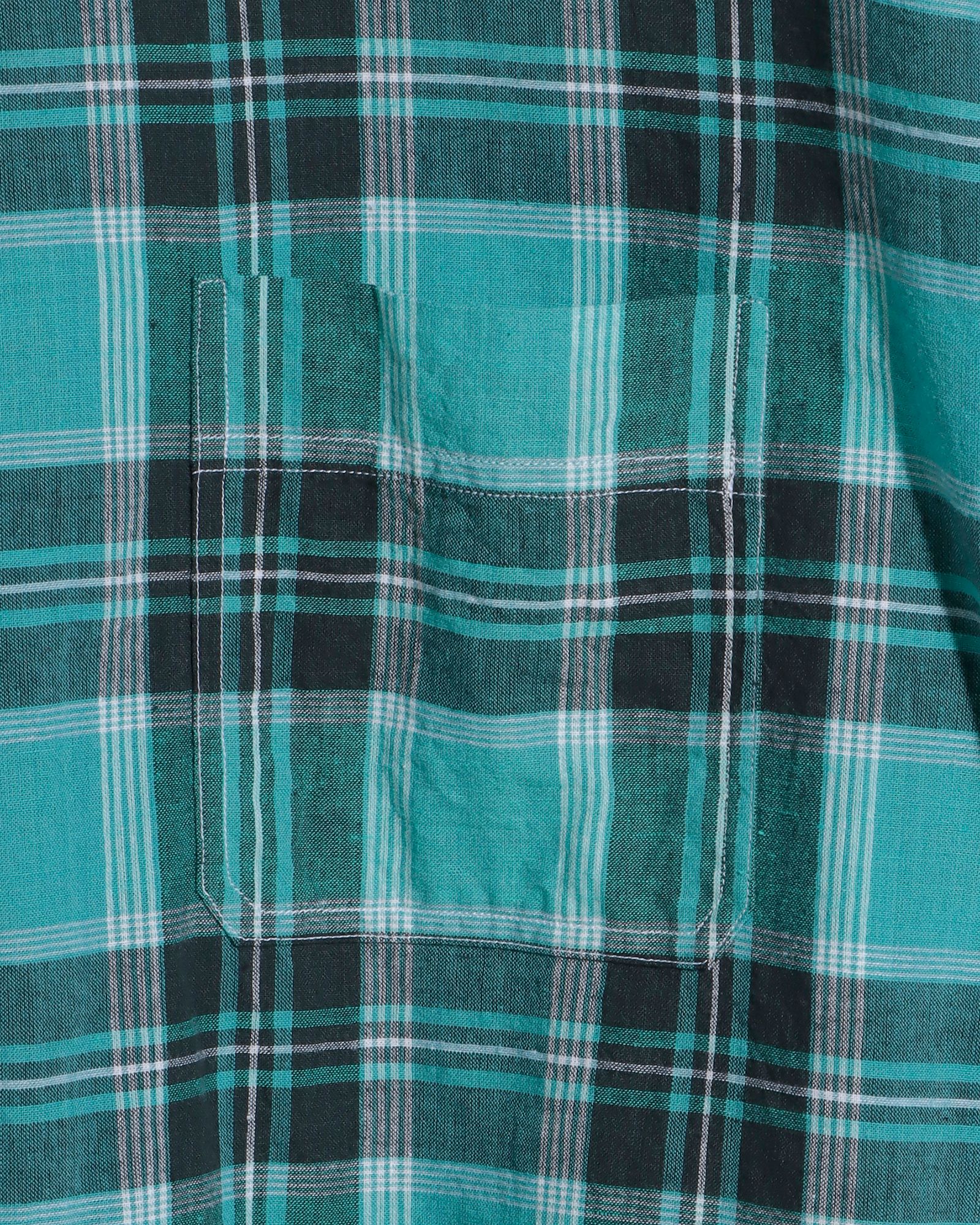 ファウンダ 25SS PULLOVER SHIRT(015FD251010)TURQUOISE/BLACK
