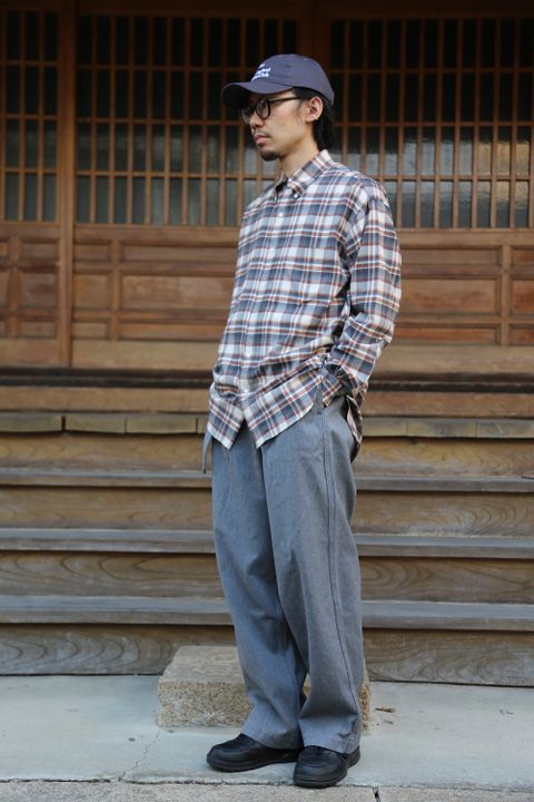 Graphpaper THOMAS MASON for GP Check B.D Box Shirt style.2020.10.4.