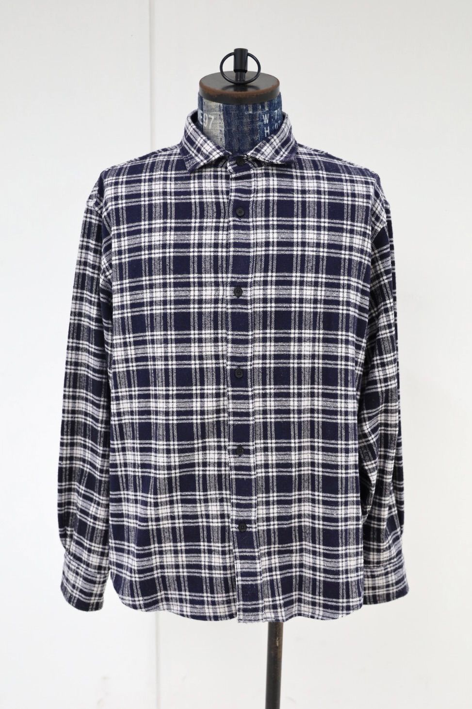 アプレッセ 2026 STYLE2 Vintage Cotton Silk Nep Twill Check Shirts(26AAP-02-08)NAVY☆8月22日(土)発売！