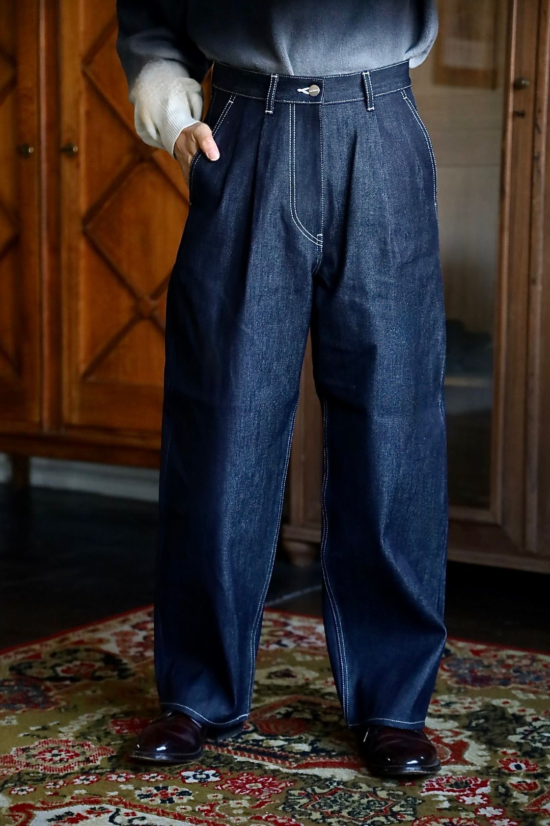 Selvage Denim Two Tuck Pants | MARK