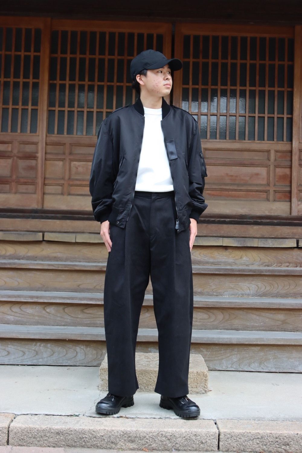 Deep Pleat Volume Pant (SORTE)黒 ブラック - 通販 - solarenergysas