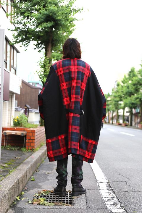 KIDILL Docking MA-1 Jacket(KL445) "Black×Red Tartan"スタイル.2020.7.25.