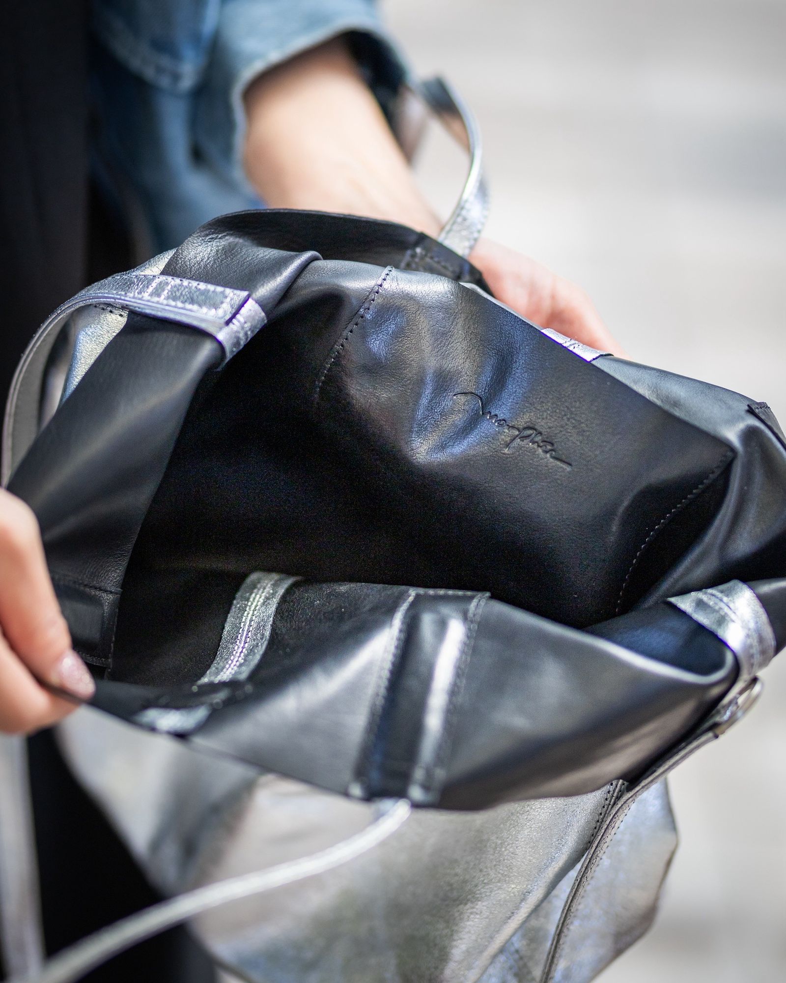 Morphee / モルフェトートバッグ 【SHORT】3WAY MIDIUM TOTE (MS-SIL) SILVER☆再入荷しました！