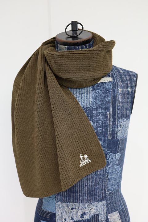 フレッシュサービスTHERMAL RIB KNIT SCARF(FSP254-90067)KHAKI☆11月15日(土)発売！