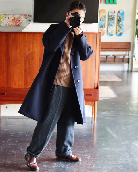 A.PRESSE Fisherman Pullover Sweater BROWN style.2021.9.18.