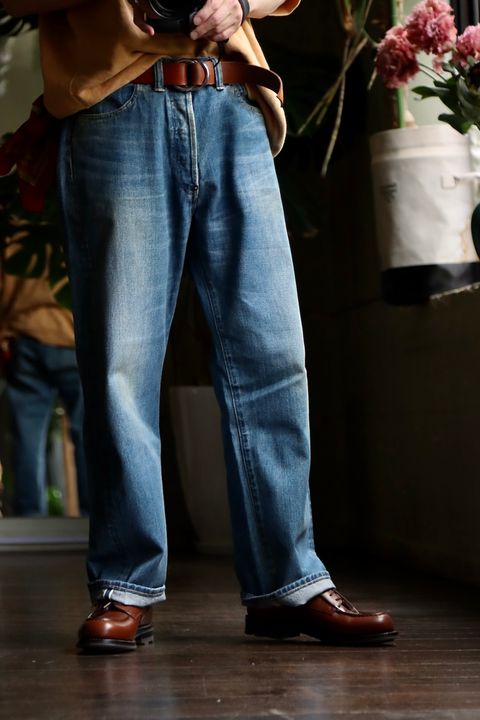 A.PRESSE No.2 Washed Denim Pantsスタイル34