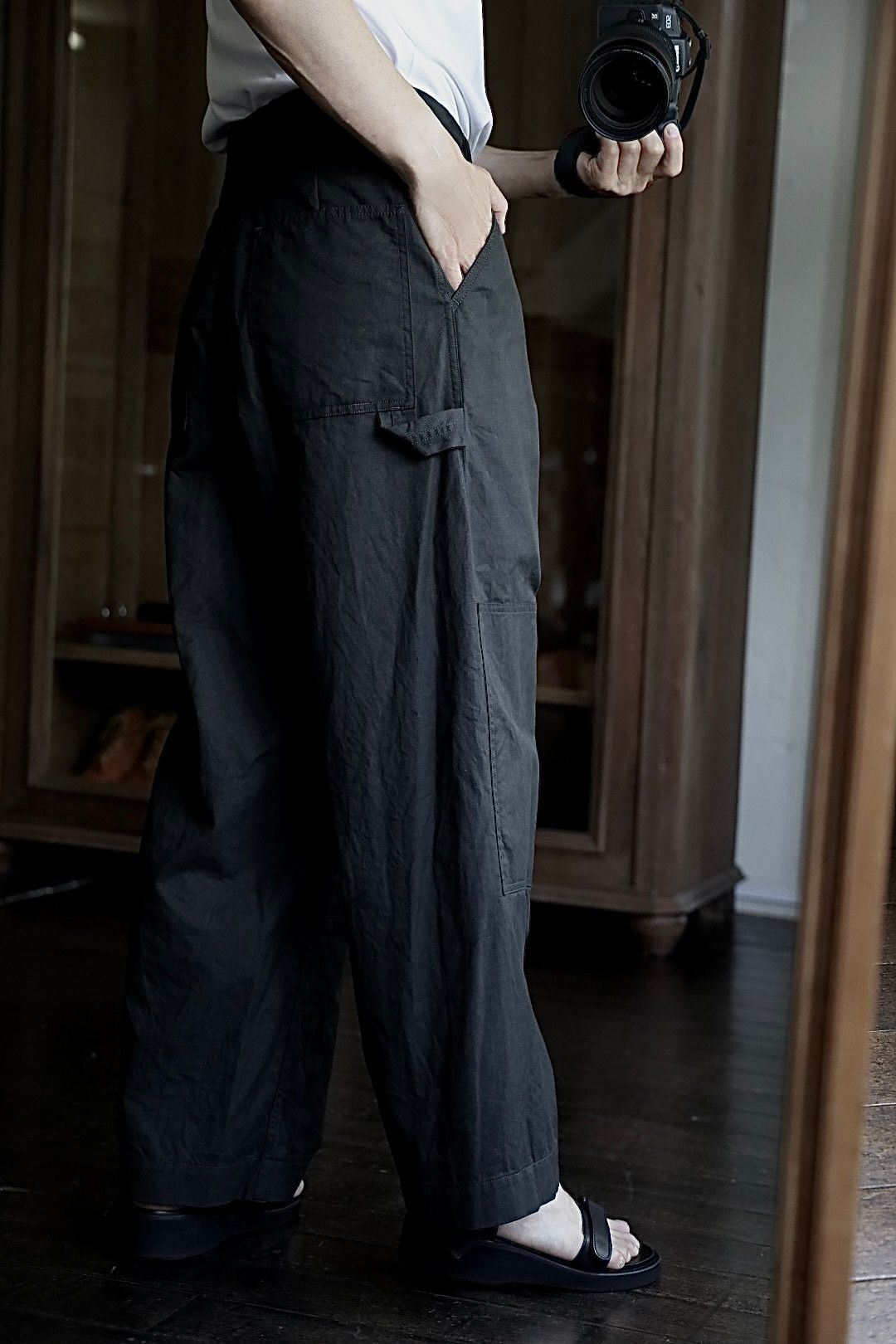 blurhms 25FW Cotton Serge Work Pants(BHS25F028)InkBlack