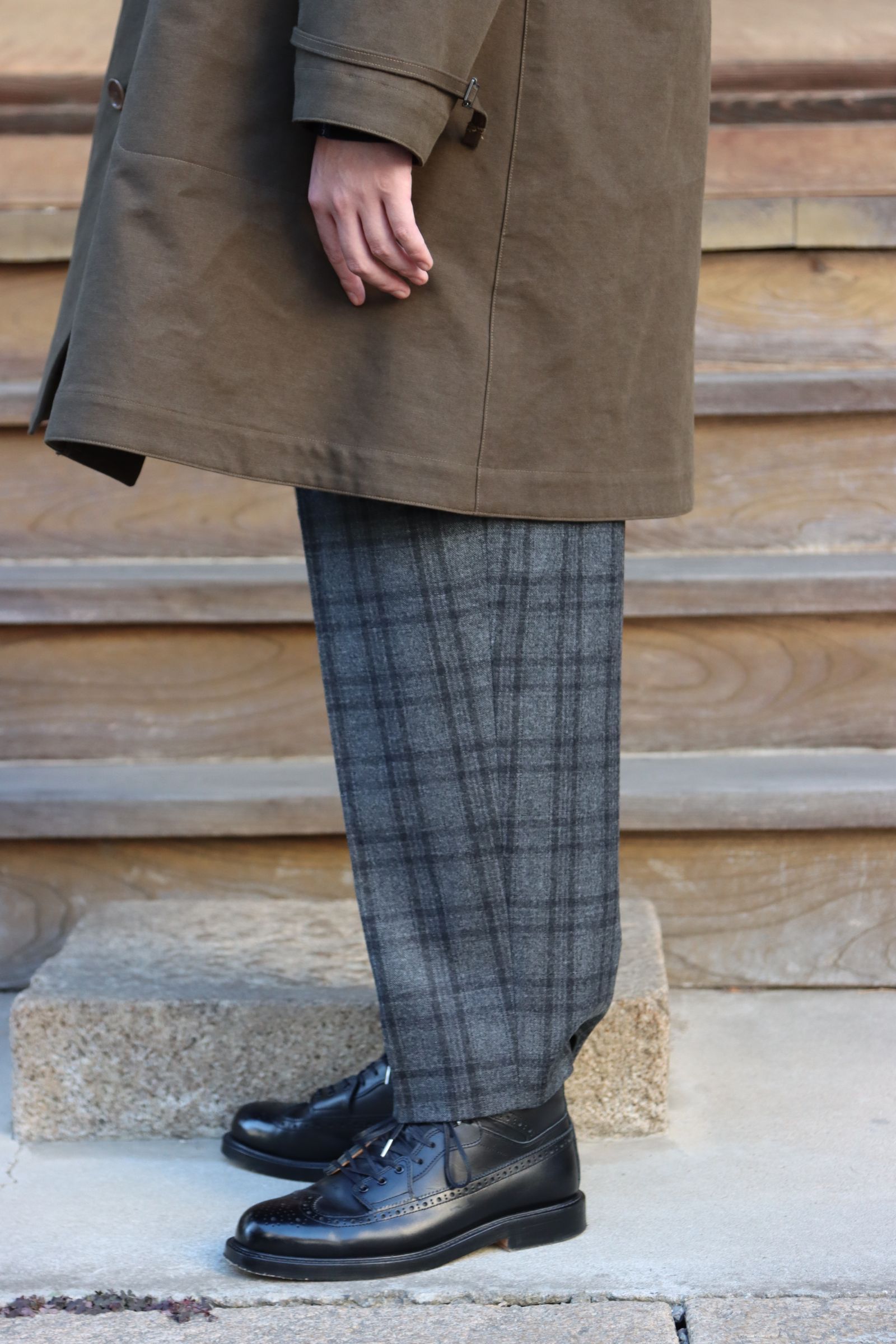 A.PRESSE  Motorcycle Half Coat"OLIVE"style