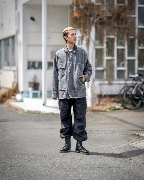 YOKE COTTON CUT-OFF COVERALL JACKET(GRAY)3月15日(土)新作発売！