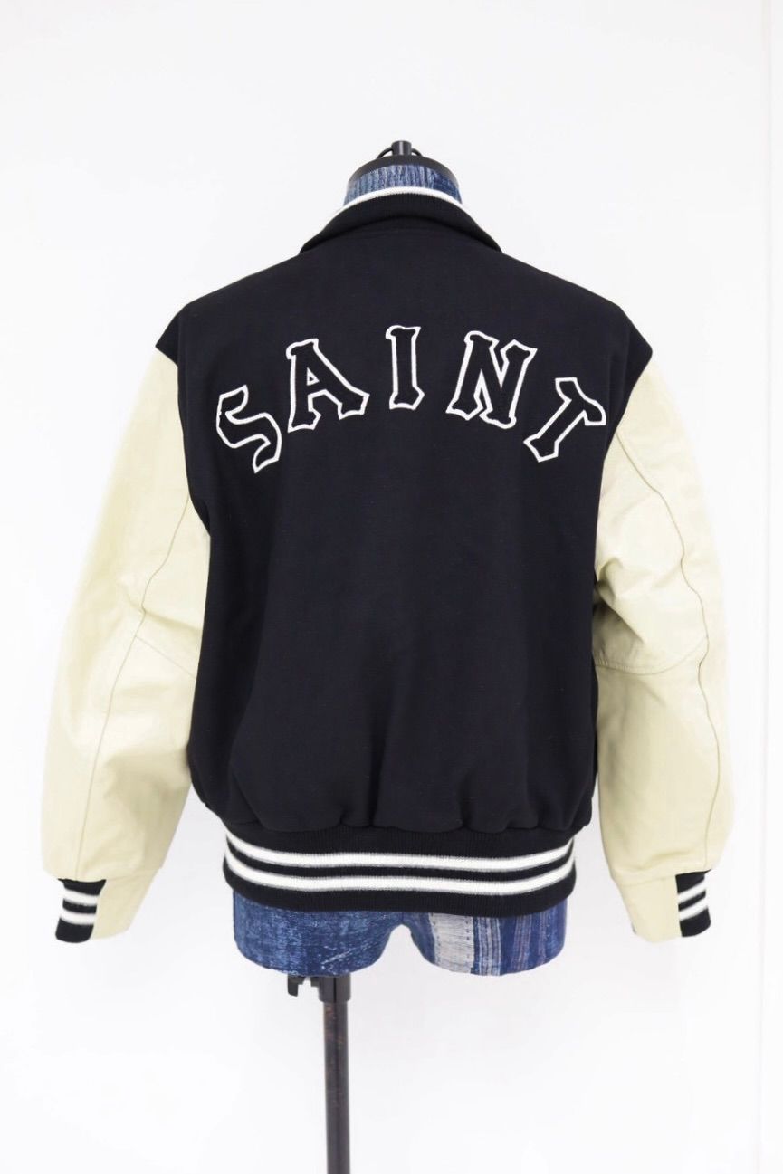 セントマイケル 26AW Sared Heart GB_VARSITY JKT(SM-MK1-0000-C32)BLACK+WHITE