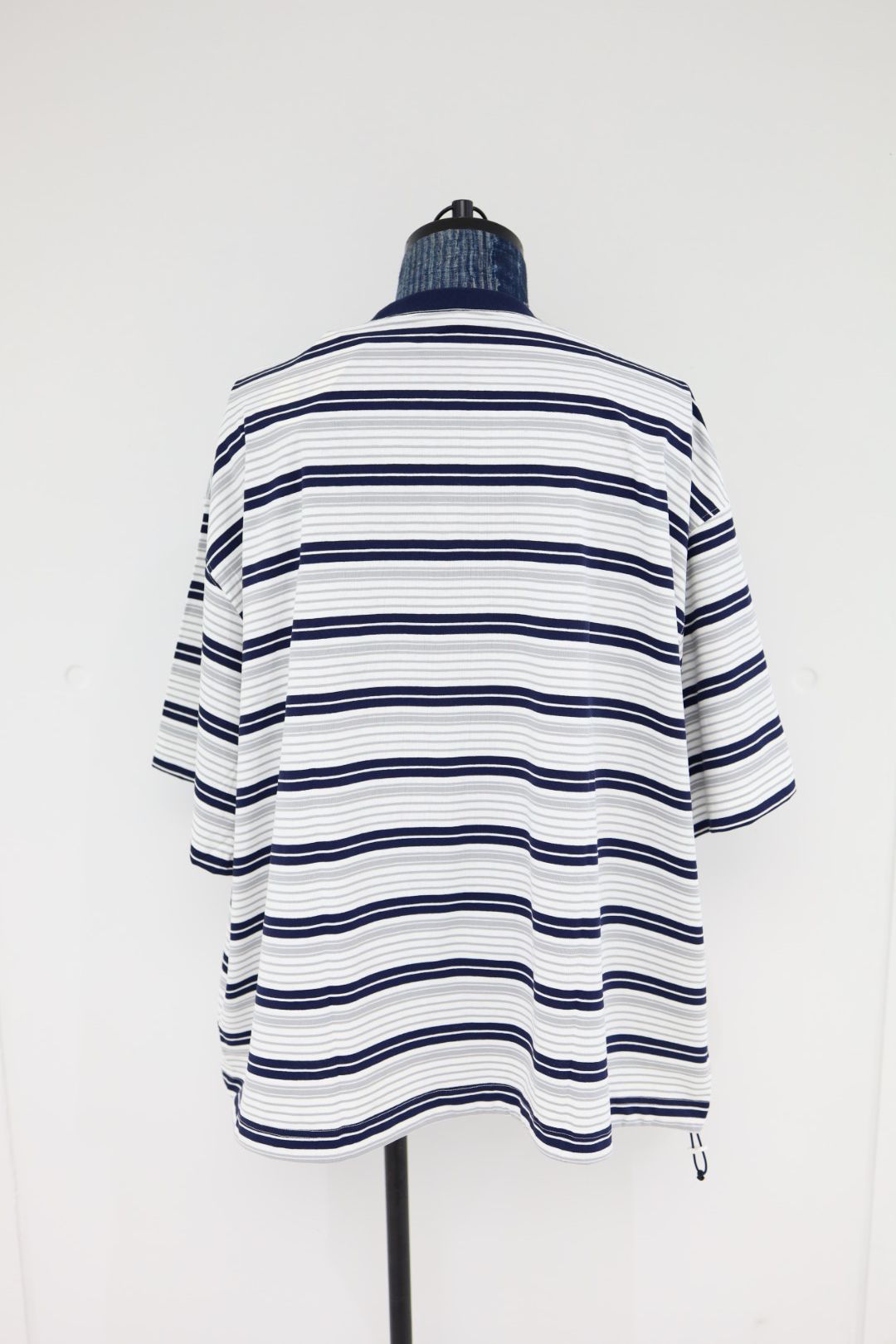 is-ness 26SS Border Balloon T-Shirt(26SS_48_1008SST01-B)WHITE x NAVY☆新作発売！