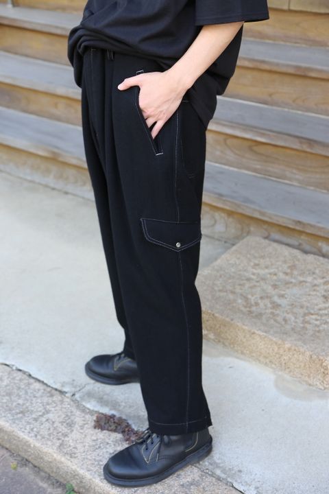 Yohji Yamamoto 21AW Y-ホック付きPフラノ PANTS(HX-P32-118) style. 2021.07.13.