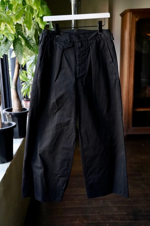 ヨーク 25FW "KATHARINE HAMNETT" Organic Cotton Wide-leg Work Pants(YK25FW01131P-KH)BLACK☆9月13日(土)発売！