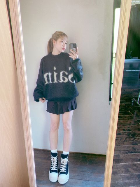 セントマイケル23AW 新作モヘアニットstyle.2023.10.19