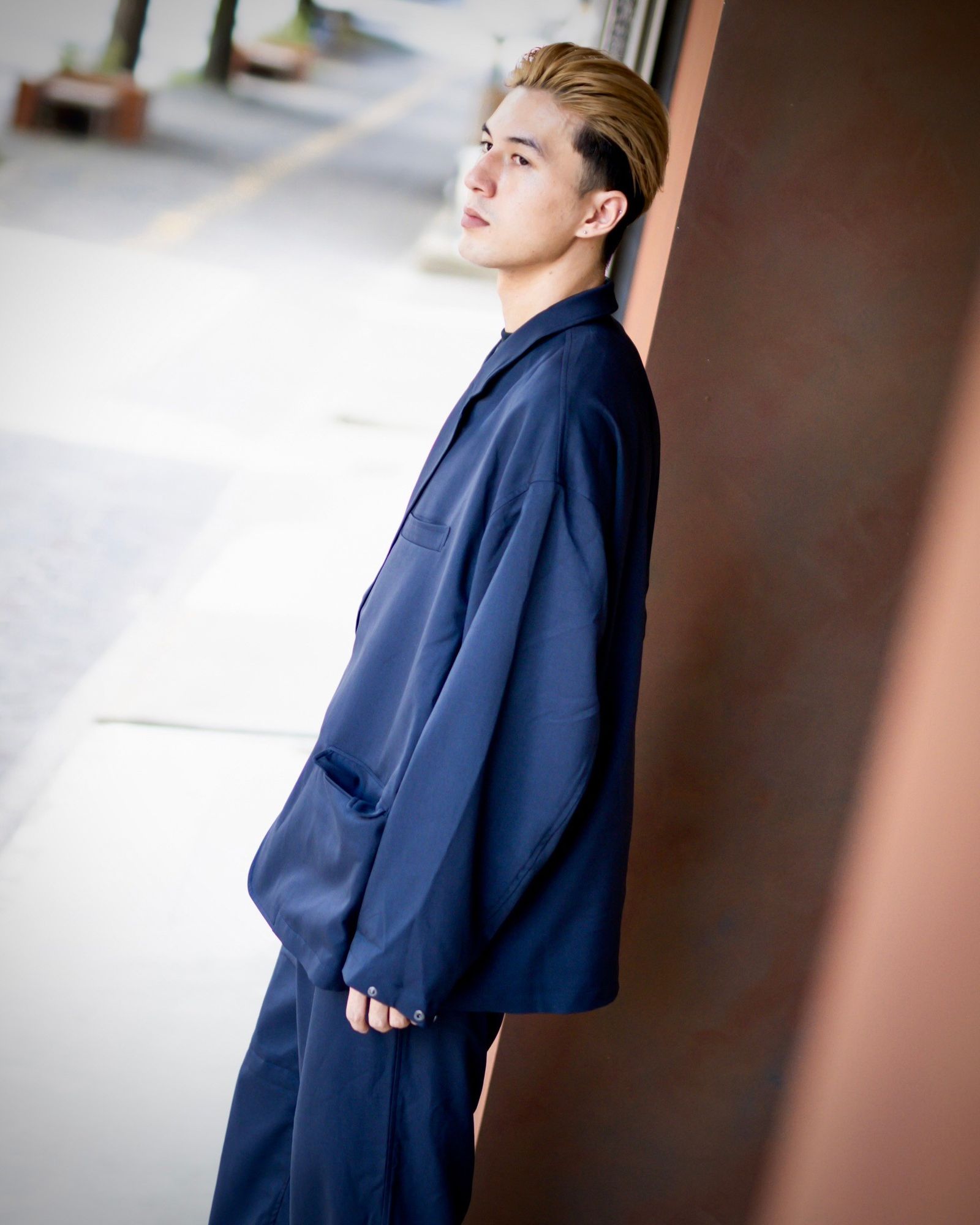 フレッシュサービス WOOLY TWILL JACKET (FSC243-20177)NAVY