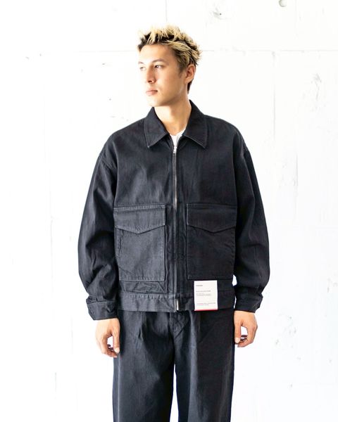 グラフペーパー Selvage Denim Zip Jacket(GU261-20056RB) BLACK_WASHED★1月24日(土)発売！