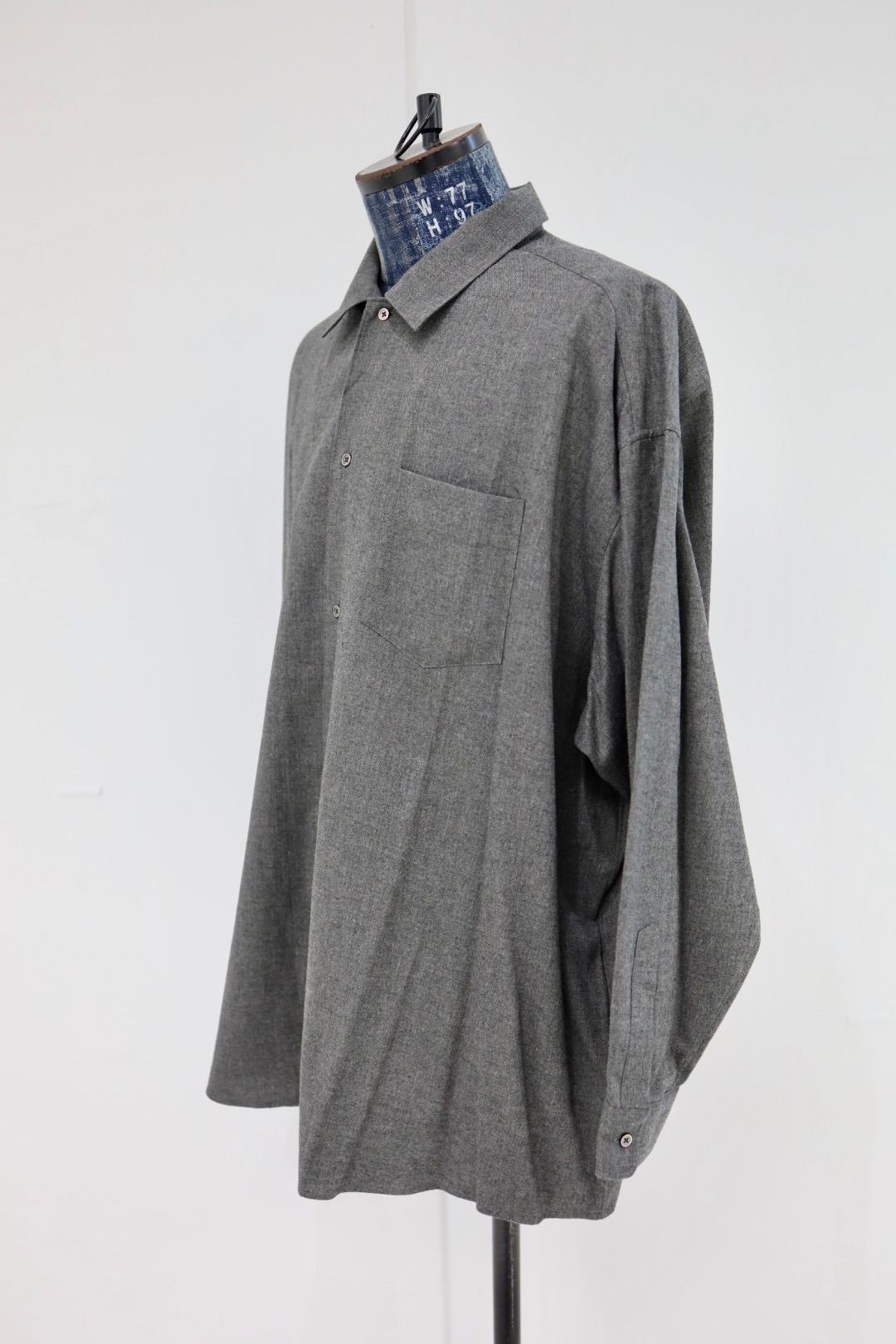 グラフペーパー 25AW SIDOGRAS Cotton Herringbone Flannel Sleeping Shirt(GM254-50044)GRAY☆10月25日(土)発売！