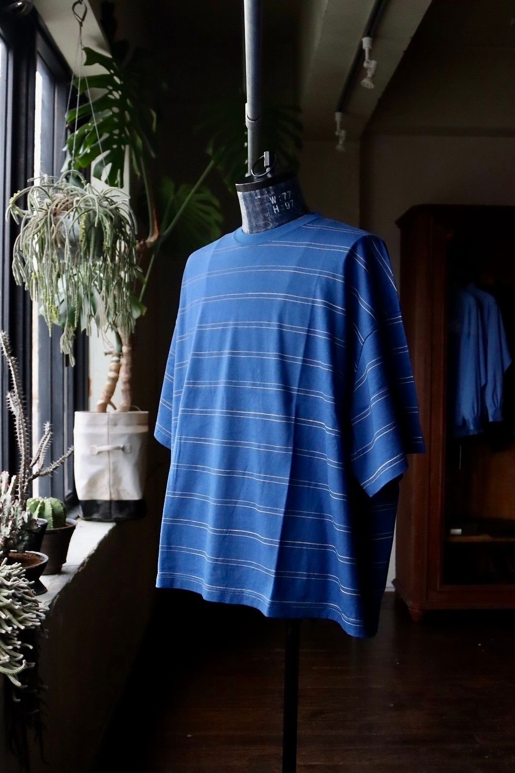 S.F.C 24SS エスエフシー DOUBLE WIDE SIDE STRIPE TEE(SFCSS24CS11)Blue×Cream☆3月30日(土)発売！