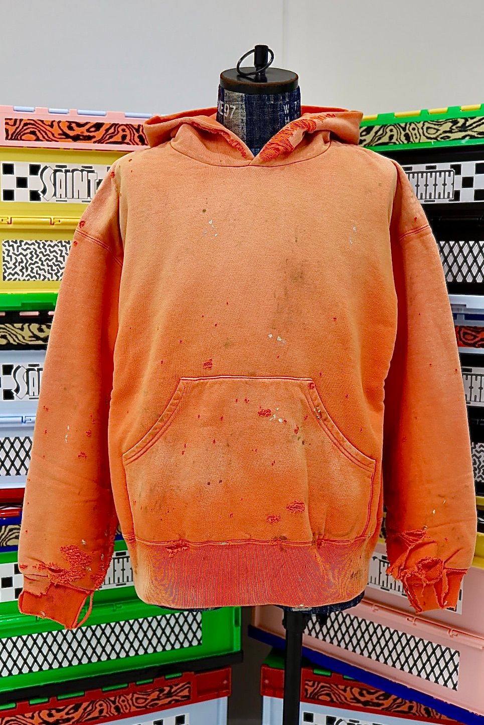 セントマイケル25AWベルベルジンコラボ BB_DBL FACE HOODIE/SAINT(SM-HR1-0000-C57)ORANGE☆11月8日(土)発売！
