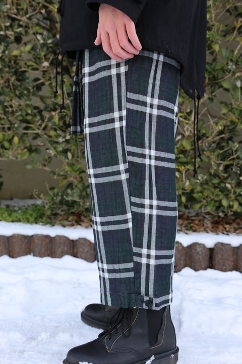Y's BANG ON! チェックボンテージパンツ style.2021.1.9.