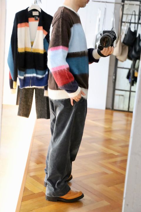 YOKE ヨーク25SS MOHAIR BORDER SWEATERスタイル